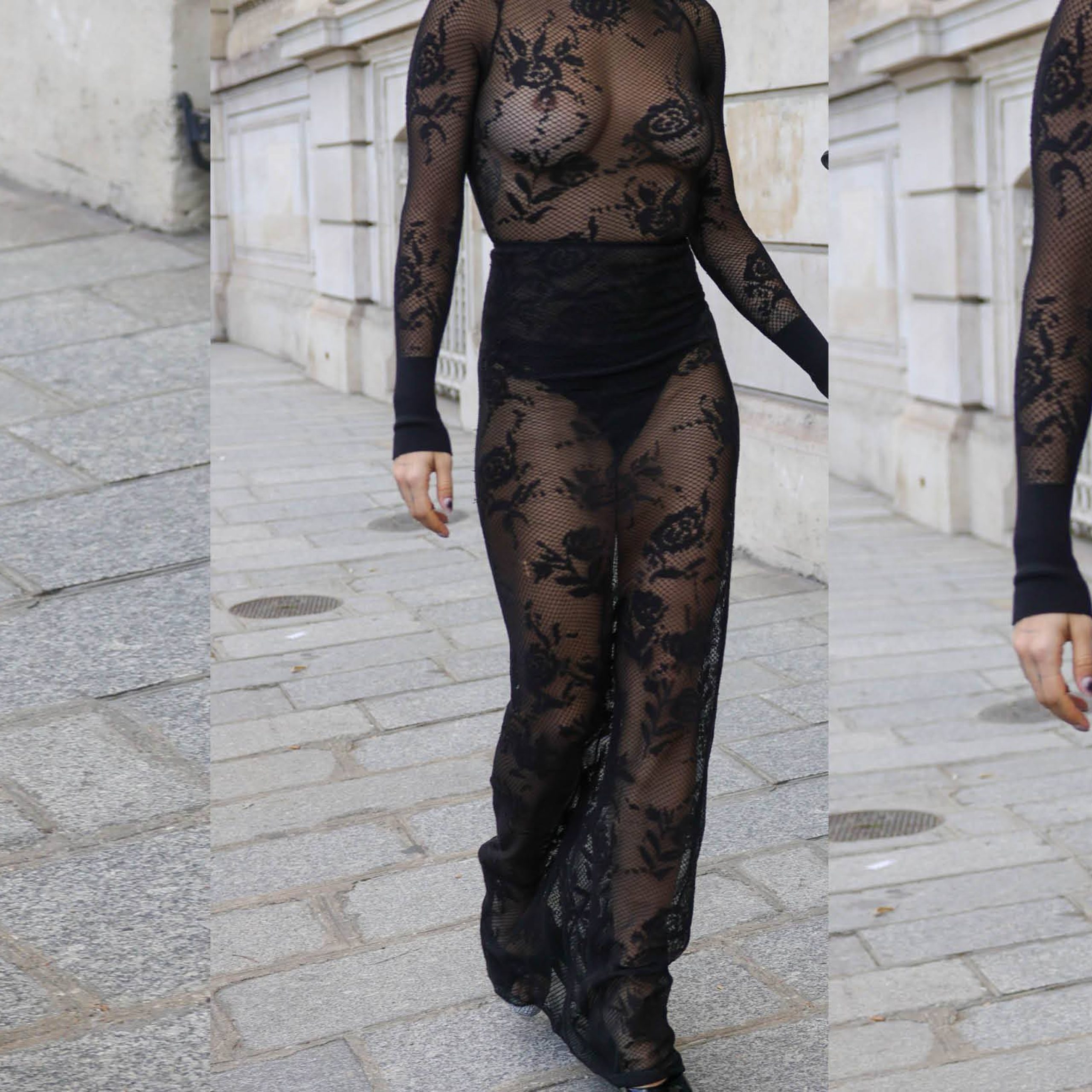 tendance jupe transparente, alaia, rita ora