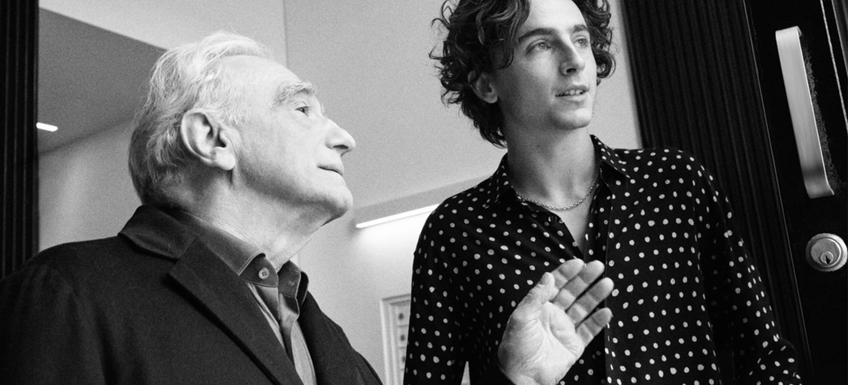 Martin Scorsese et Timothée Chalamet pour le parfum Bleu de Chanel 