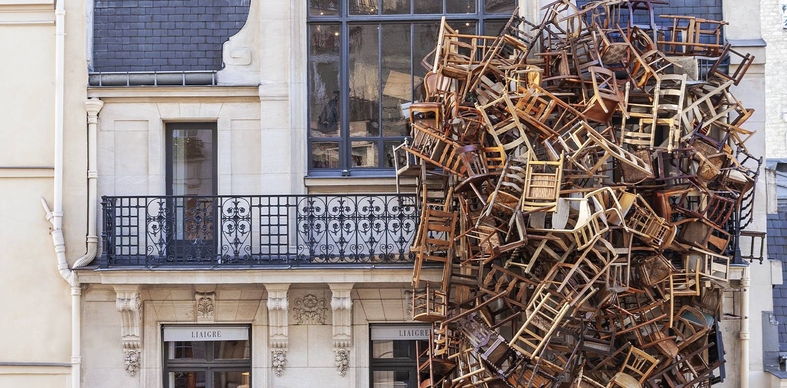 Tadashi Kawamata, Art contemporain, Design, Chaises, Façade Boutique Liaigre Paris