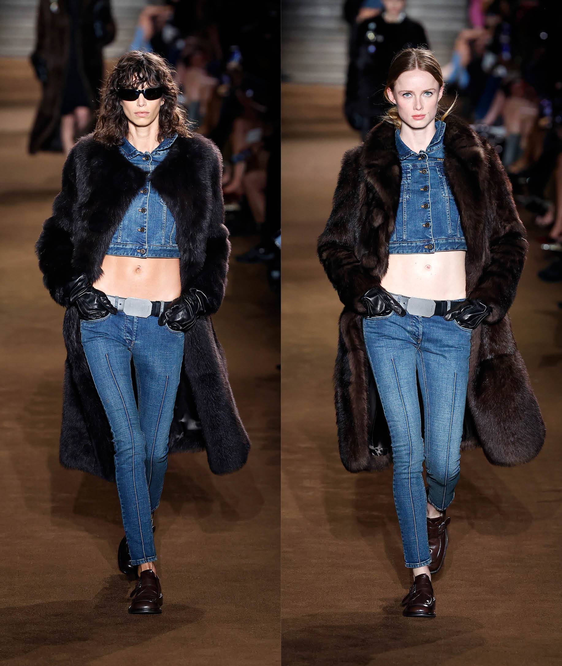 défilé Miu Miu, automne-hiver 2024-2025, jean skinny, slim