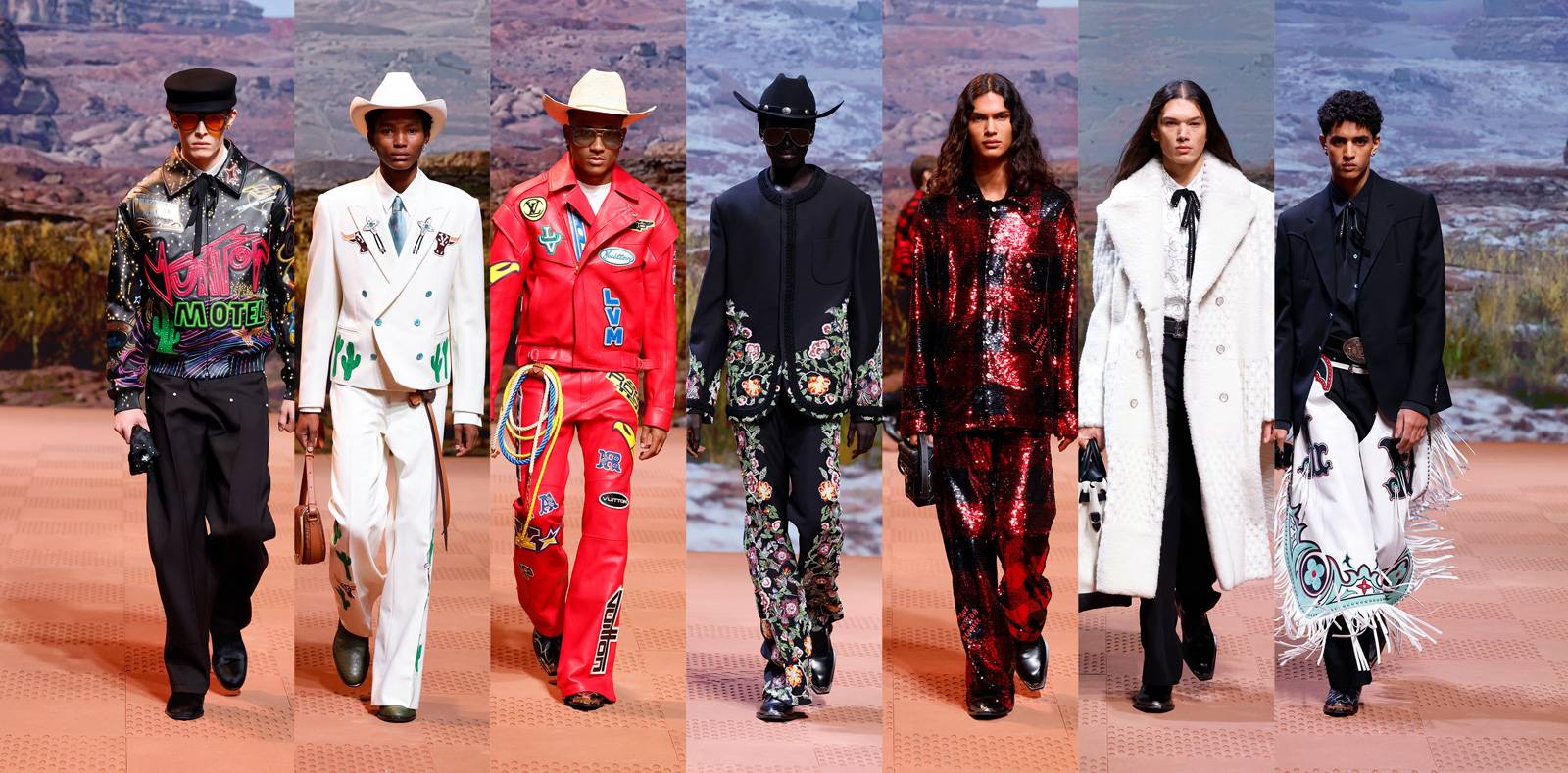 Tendance western bling, défilé Louis Vuitton, Pharrell Williams