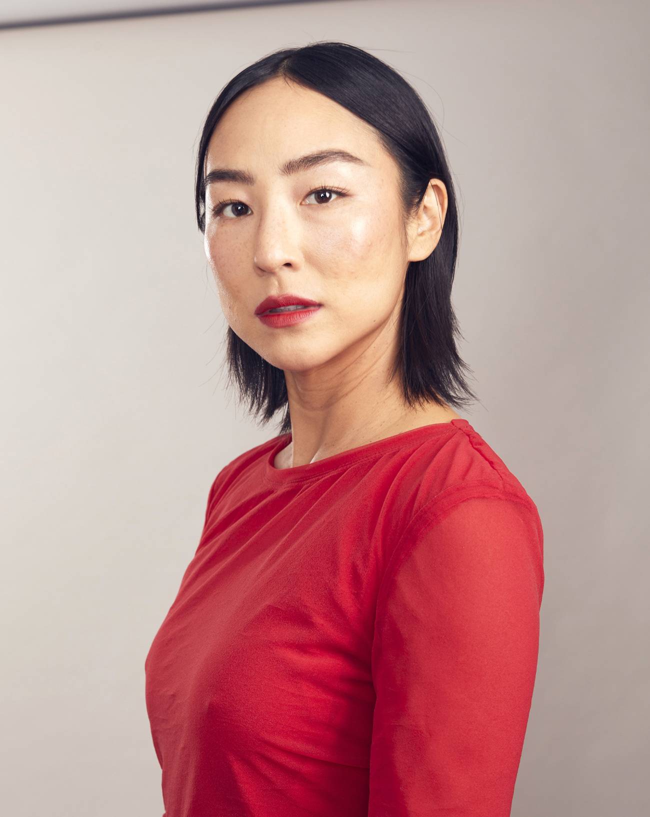 Greta Lee, Loewe, Past Lives, Celine Song, Golden Globes 2024