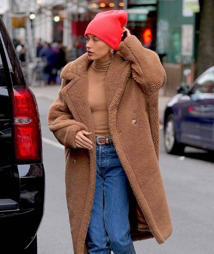 Max Mara, Manteau, Teddy Bear , Anniversaire, Kim Kardashian, Hailey Bieber 