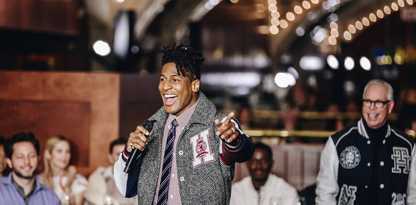 Jon Batiste, défilé Tommy Hilfiger, automne-hiver 2024-2025, New York